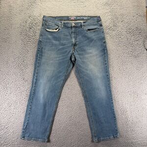 Denizen by Levi's 231 Jeans Mens 37x28 Blue Cotton Denim Straight Athletic Faded